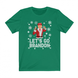 Funny Trump Christmas Tshirt - Trump Biden Let's Go Brandon Santa Trump Shirt - Trump Hat Maga Christmas Meme Theme Bella Canvas Unisex