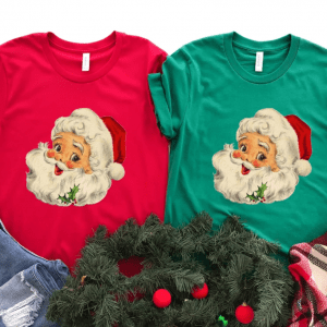 Vintage Santa Claus Christmas Shirt, Vintage Christmas T Shirt for Women, Vintage Santa Baby Shirt, Christmas Tshirt Family, Christmas Gifts