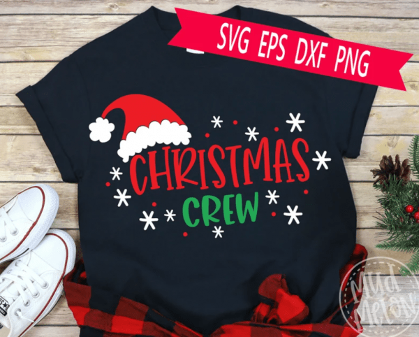 Christmas Crew Svg Eps Dxf Png Cut File, Family Christmas Shirts, Digital File - MM2578 Commercial Use