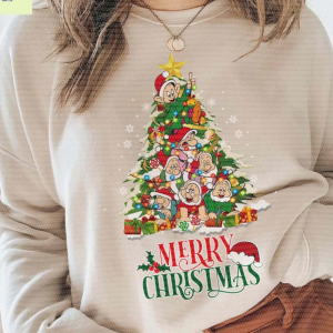 Seven Dwarfs Merry Christmas shirt, Disney Christmas shirt, Christmas gifts, 7 Dwarfs Christmas crew shirt, Disney Christmas tree sweatshirt