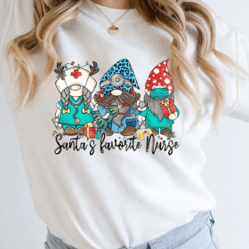 Santa's favorite nurse sweatshirt, Nurse Sweatshirt, Nurse Shirt, New Nurse, Nurse Gift, Nurse Graduate Gift, Nurse Appreciation Christmas