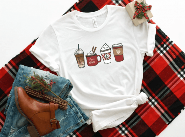Christmas Coffee Shirt, Cute Christmas Shirt, Holiday Shirt for Women, Christmas Tee, Christmas T Shirt