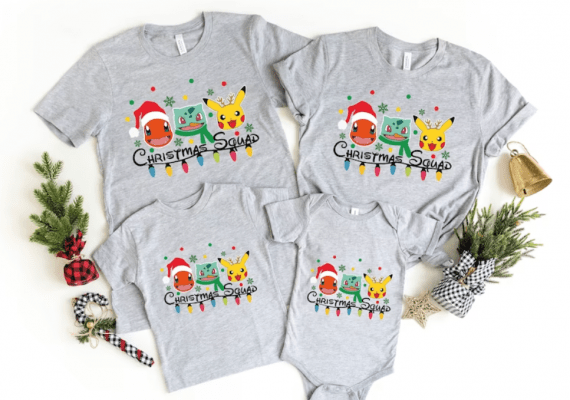 Christmas Squad Shirt, Matching Group Christmas Shirt, Most Wonderful Time Of The Year, Christmas Family T Shirt, Christmas Pikachu Shirt