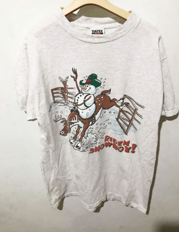 Vintage Snowman Shirt Size L Free Shipping