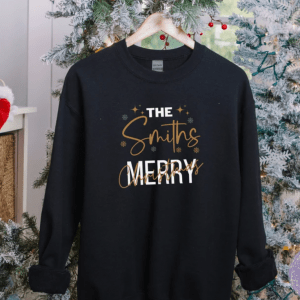 Personalised Family Christmas Jumper, Customised Christmas Sweater, Merry Christmas Sweatshirt