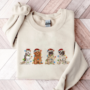Christmas Dogs Sweatshirt, Dogs Sweatshirt, Puppies Shirt, Christmas Shirt, Dog Mom Sweatshirt, Christmas Sweatshirt