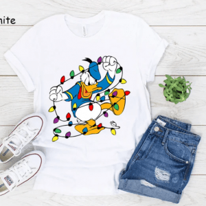Donald Duck Christmas Shirt||Donald Duck Shirt||Donald Duck Christmas Light Shirt||Unisex shirt