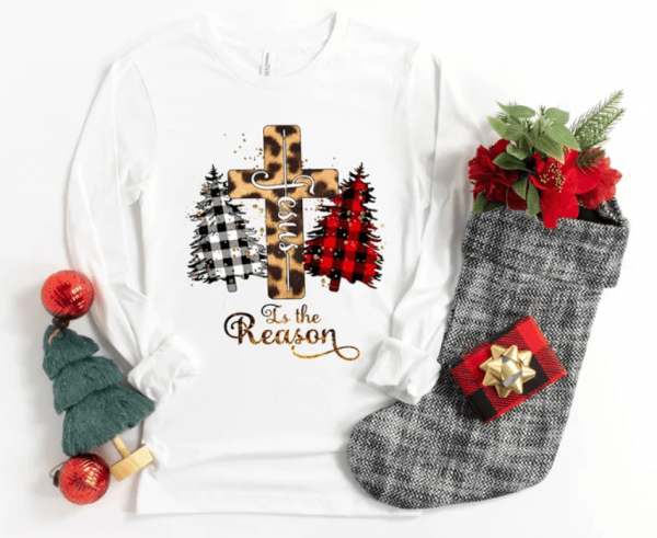 Jesus The Reason for the Season Shirt,Merry Christmas Shirt,,Christmas Family Shirt,Christmas Gift,Cross Shirt,Leopard Shirt,Jesus Shirt