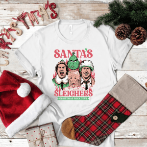Santas Sleighers Christmas Shirt - Christmas party shirt, Christmas gift shirt, Holiday party shirt, Funny Christmas shirt