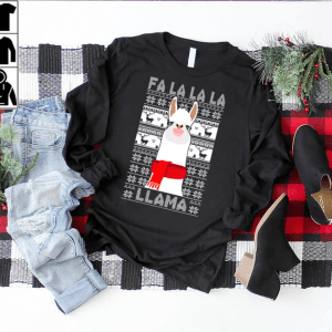 Pajamas Xmas Shirt, Fa La La Llama Shirt, Kids Women Gift, Christmas Shirt