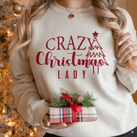 Crazy Christmas Lady SVG PNG PDF, Christmas Shirt Svg, Christmas Gift, Funny Christmas Svg, Christmas Svg, Christmas Jumper Svg, Winter Svg