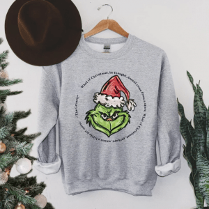Grinch Christmas Crewneck, Christmas Sweater, Grinchmas Sweatshirt, Grinch Shirt, Christmas Gift, Holiday Sweater,Funny Christmas Sweatshirt