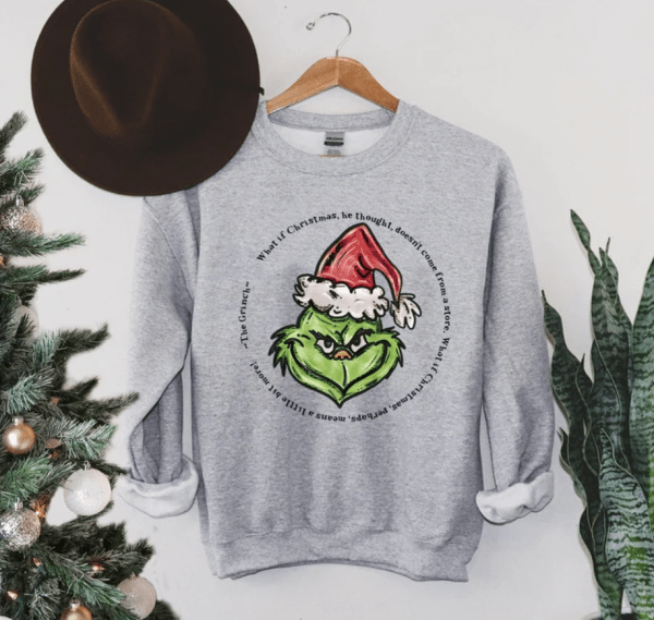 Grinch Christmas Crewneck, Christmas Sweater, Grinchmas Sweatshirt, Grinch Shirt, Christmas Gift, Holiday Sweater,Funny Christmas Sweatshirt