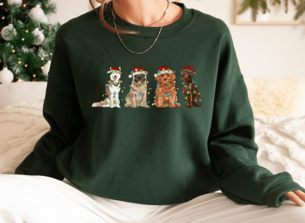 Christmas Dogs Sweatshirt, Dog Mom Shirt, Christmas Dogs Sweatshirt, Dogs Sweatshirt, Puppies Shirt, Christmas Sweatshirt, Christmas Shirt