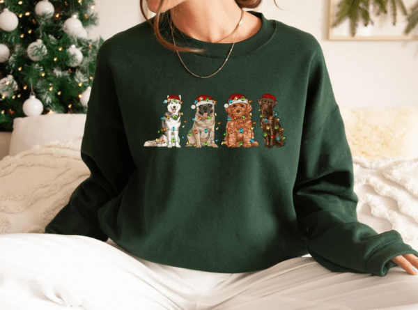 Christmas Dogs Sweatshirt, Dog Mom Shirt, Christmas Dogs Sweatshirt, Dogs Sweatshirt, Puppies Shirt, Christmas Sweatshirt, Christmas Shirt