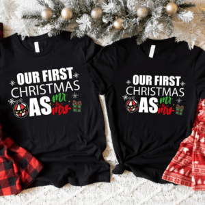 Our First Christmas As Mr Mrs Shirt, Newlywed Christmas Shirt, Family Xmas Matching Tshirts, Couple Matching Tees, Spouses Xmas Shirt
