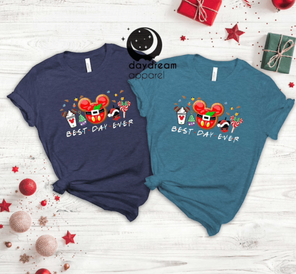 Best Day Ever Christmas T-Shirt, Mickey Mouse Best Day Ever Shirt, Christmas Mickey Head Shirt, Christmas Shirt, Disney Christmas Shirts