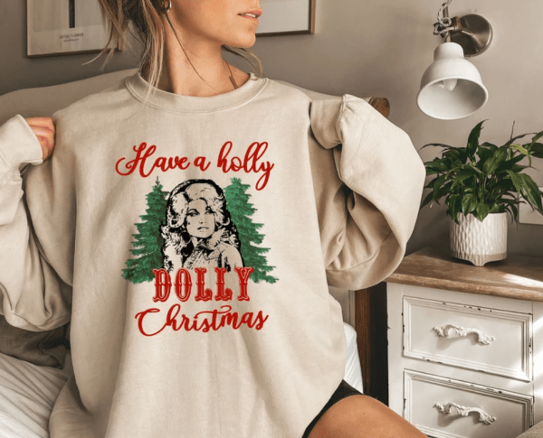Have A Dolly Christmas Sweatshirt, Dolly Parton Hoodie, Western Christmas Shirt, Christmas Tree T-shirt, Christmas Gifts For Music Lover