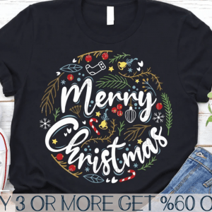 Merry Christmas SVG, Merry Christmas PNG, Round Christmas Sign SVG, Christmas Shirt Svg, Svg Files for Cricut, Sublimation Designs Downloads