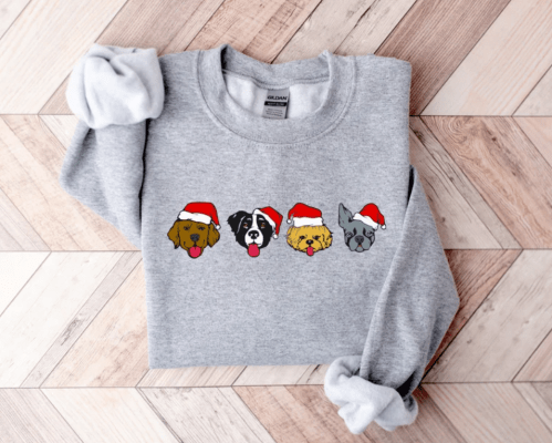 Christmas Dogs Sweatshirt, Dog Mom Shirt, Christmas Dogs Sweatshirt, Dogs Sweatshirt, Puppies Shirt, Christmas Sweatshirt, Christmas Shirt