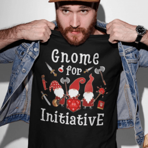 DND SHIRT, D&D Christmas shirt, Gnome For Initiative, Dungeons And Dragons Shirt, Funny Geek Nerdy Shirt, D20 Shirt, Merry Critmas shirt
