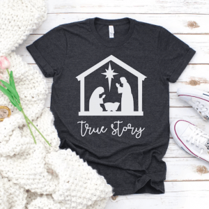 True Story Nativity SVG / Digital Cut File / Nativity Scene / Christmas / PNG