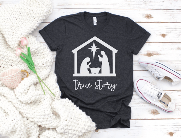 True Story Nativity SVG / Digital Cut File / Nativity Scene / Christmas / PNG