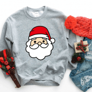 Christmas Santa Sweatshirt, Retro Santa Shirt, Christmas Crewneck, Retro Christmas Shirt, Christmas Shirt For Women, Santa Shirt, Santa Face