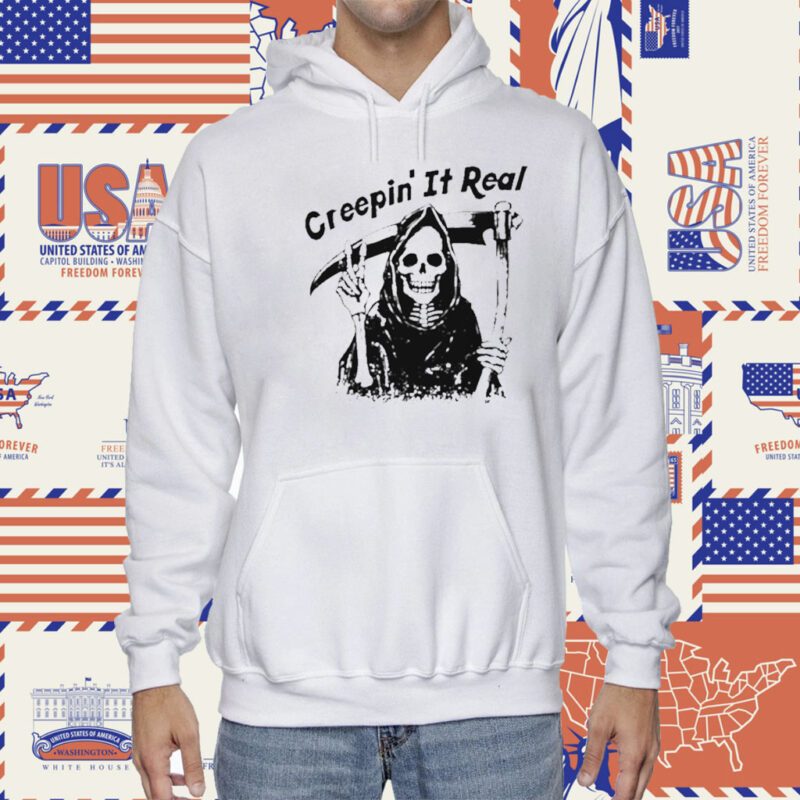 Skeleton Creepin’ It Real Halloween TShirt