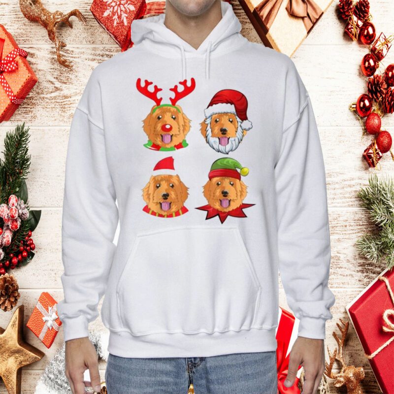 Cute Golden Doodle Christmas, Santa Dog 2024 Shirt
