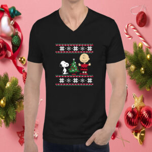 Peanuts Snoopy And Charlie Christmas Tee Shirt
