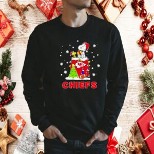 Woodstock And Snoopy On Dog House Kansas City Chiefs Christmas Gift Shirt