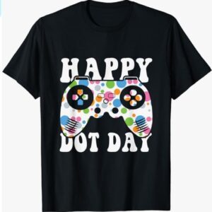 Colorful Polka Dot Game Controller International Dot Day Kid T-Shirt