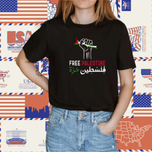Palestine Free Palestine in Arabic Free Gaza Palestine Flag Pullover TShirt