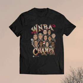 Las Vegas Aces Playa Society Back To Back Wnba Finals Champions Roster TShirt