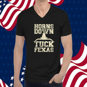 Horns Down Tuck Fexas Game Day Oklahoma Beat Texas Tee Shirt