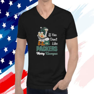 Official If You Don’t Like Green Bay Packers Merry Kissmyass Christmas TShirt