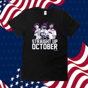 COREY SEAGER, MARCUS SEMIEN AND ADOLIS GARCIA: STRAIGHT UP OCTOBER TSHIRT