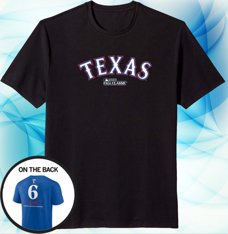 Josh Jung Texas Rangers 2023 American League Champions Tshirt