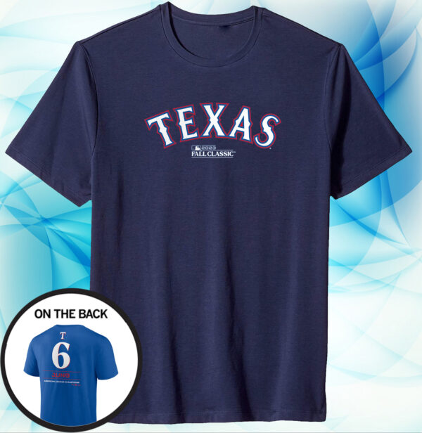 Josh Jung Texas Rangers 2023 American League Champions Tshirt