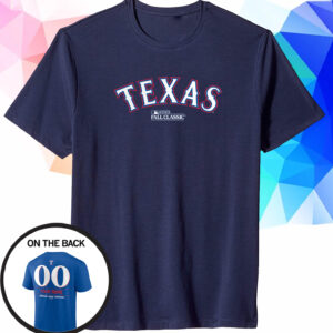 Texas Rangers 2023 American League Champions Custom Name Number Tshirt