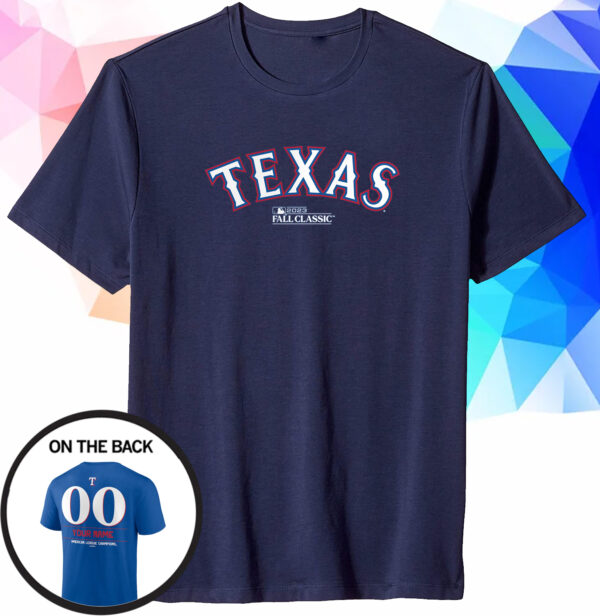 Texas Rangers 2023 American League Champions Custom Name Number Tshirt