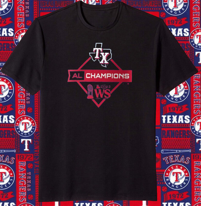 Texas Rangers 2023 American League Champions Diamond Icon Tshirt