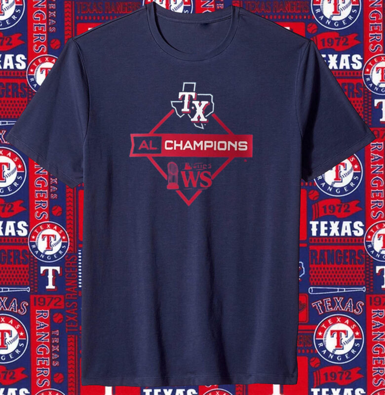 Texas Rangers 2023 American League Champions Diamond Icon Tshirt