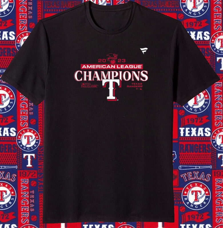 Texas Rangers 2023 American League Champions Locker Room Tshirt