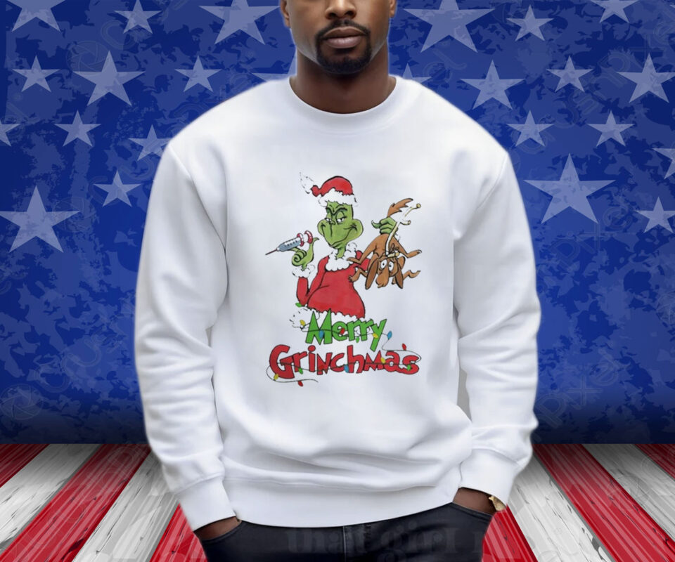 Santa Grinch Merry Grinchmas Nurse Light Shirt