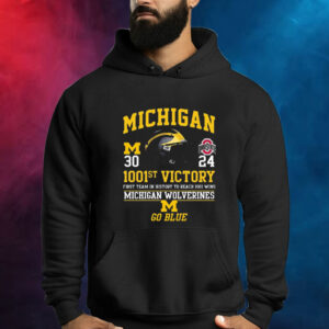 Michigan 1001st Victory First Team In History To Reach 1001 Wins Michigan Wolverines Go Vlue Hoodie