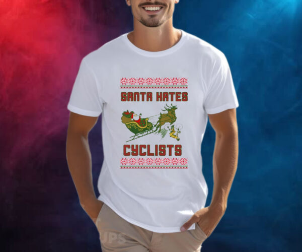 Santa Hates Cyclist Ugly Christmas Shirt