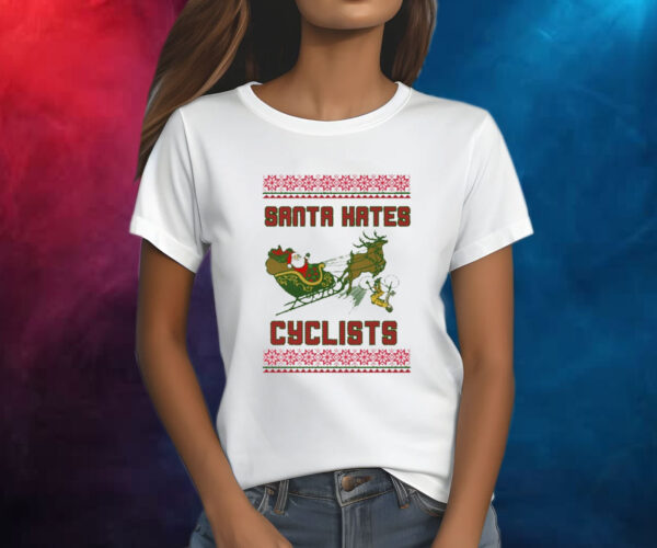 Santa Hates Cyclist Ugly Christmas Shirt