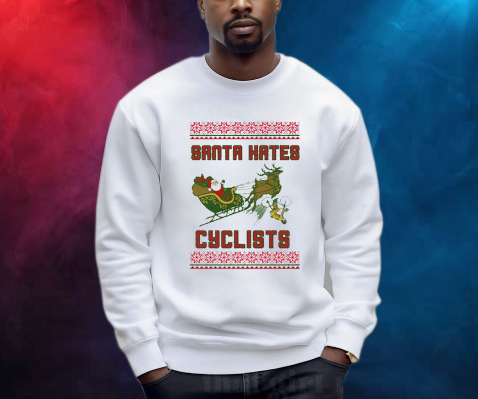 Santa Hates Cyclist Ugly Christmas Shirt